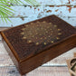 Inlaid Sunflower Carved Jewellery Box Boho Decor Boho Gifts - Easterninspiration