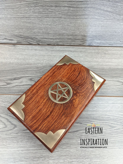 Wooden Pentagram Inlaid Box - Easterninspiration