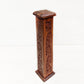 Square Carved Floral incense Tower with a floral intricate design sure to look great in your home. - Easterninspiration