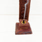 Square Carved Floral incense Tower with a floral intricate design sure to look great in your home. - Easterninspiration