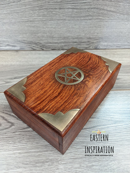 Wooden Pentagram Inlaid Box - Easterninspiration