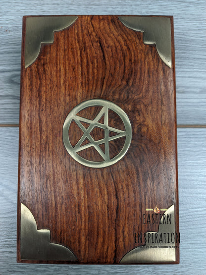 Wooden Pentagram Inlaid Box - Easterninspiration