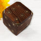 Large handmade inlaid dice box with 5 Dice. Great for Kids - Easterninspiration