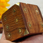 Large handmade inlaid dice box with 5 Dice. Great for Kids - Easterninspiration