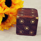 Large handmade inlaid dice box with 5 Dice. Great for Kids - Easterninspiration