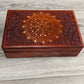 Inlaid Sunflower Carved Jewellery Box - Easterninspiration
