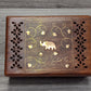 Wooden Box/elephant box/christmas eve box/Wooden box/ floral gift box/ large keepsake box/ mums jewellery box/ boho chic design - Easterninspiration