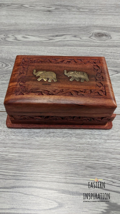 2 Elephants Lock box - Easterninspiration