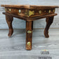 Rustic footstool Low footstool  in a Moroccan and Indian Maharaja Style - Easterninspiration