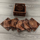 Mango Wood Carved Coasters - Easterninspiration