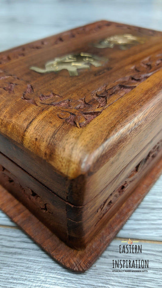 2 Elephants Lock box - Easterninspiration