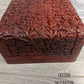 Square Carved Box With Floral Design - Easterninspiration