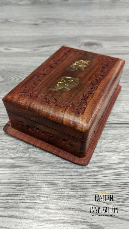 2 Elephants Lock box - Easterninspiration