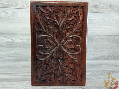 Wooden Box/jewellery box/wooden box/ floral gift box/ box/ large keepsake box/ mums jewellery box/ boho chic design/flower box/large inlaid - Easterninspiration