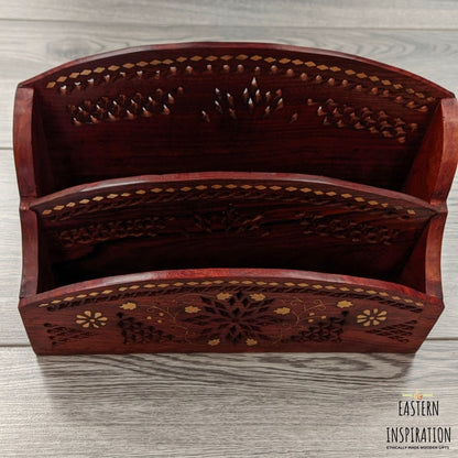Small Letter Rack With Intricate Jali Carving - Easterninspiration
