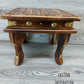 Rustic footstool Low footstool  in a Moroccan and Indian Maharaja Style - Easterninspiration