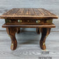 Rustic footstool Low footstool  in a Moroccan and Indian Maharaja Style - Easterninspiration