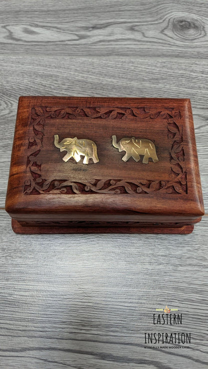 2 Elephants Lock box - Easterninspiration