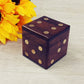 Large handmade Plain inlaid dice box with 5 Dice. Great for Kids - Easterninspiration