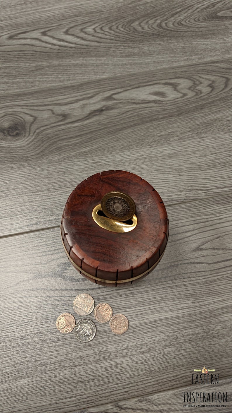 Handmade Barrel Piggy Bank for Kids And Adults - Easterninspiration