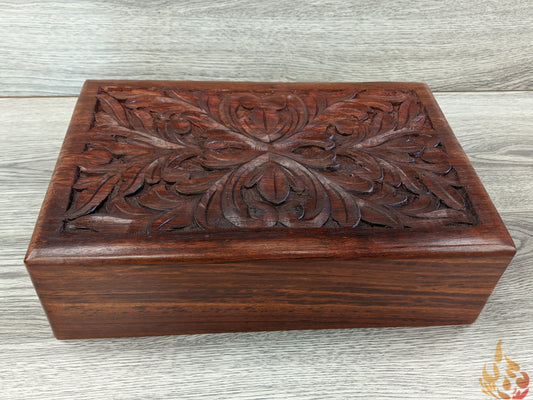 Wooden Box/jewellery box/wooden box/ floral gift box/ box/ large keepsake box/ mums jewellery box/ boho chic design/flower box/large inlaid - Easterninspiration