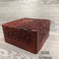 Square Carved Box With Floral Design - Easterninspiration