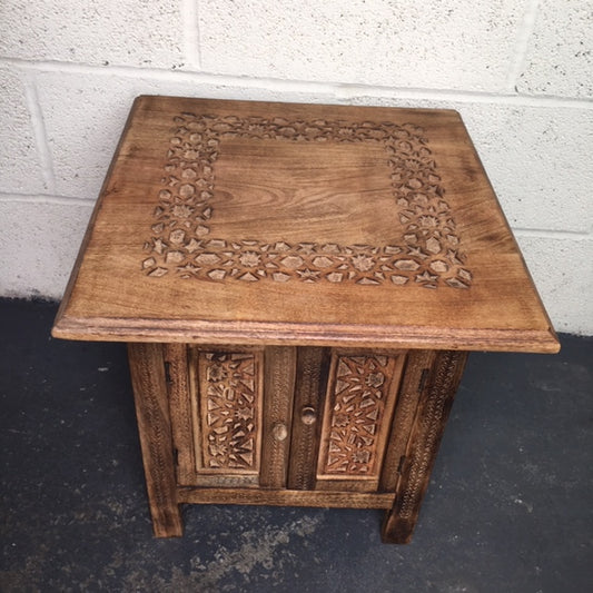 Morrocon Infused Mango Wooden side Table - Easterninspiration