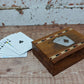 Wooden Playing cards chrome holder with playing cards great for family or friends game nights. Boho Decor Boho Gifts - Easterninspiration