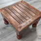 Rustic footstool Low footstool Moroccan infused rustic wooden footstool Low Plantar Moroccan decor rustic decor Charred Effect Extra Chair - Easterninspiration