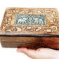 Two Elephant Mango Wooden embossed box Boho Decor Boho Gifts - Easterninspiration