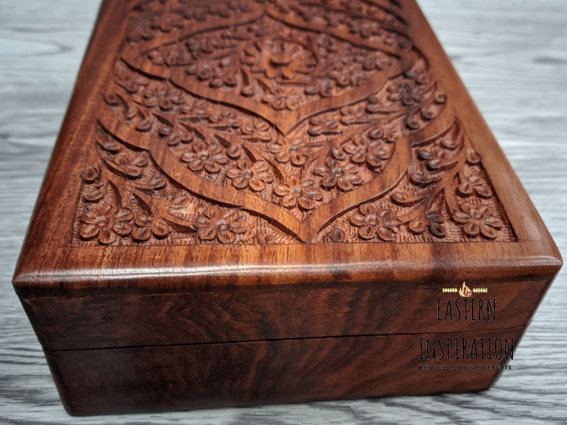 Floral Carved Box With a unique design - Easterninspiration