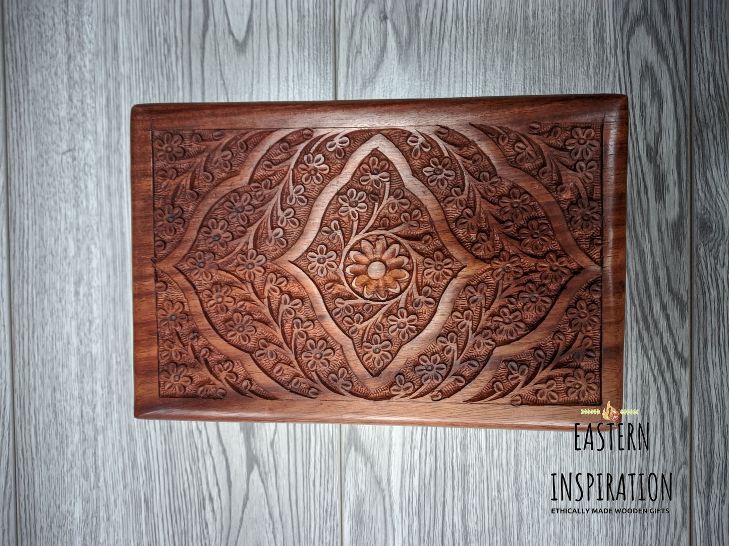 Floral Carved Box With a unique design - Easterninspiration