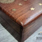 Sheesham Jewellery Box with brass Sun & Moon Design in a Boho holistic hippie style, - Easterninspiration