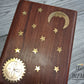 Sheesham Jewellery Box with brass Sun & Moon Design in a Boho holistic hippie style, - Easterninspiration